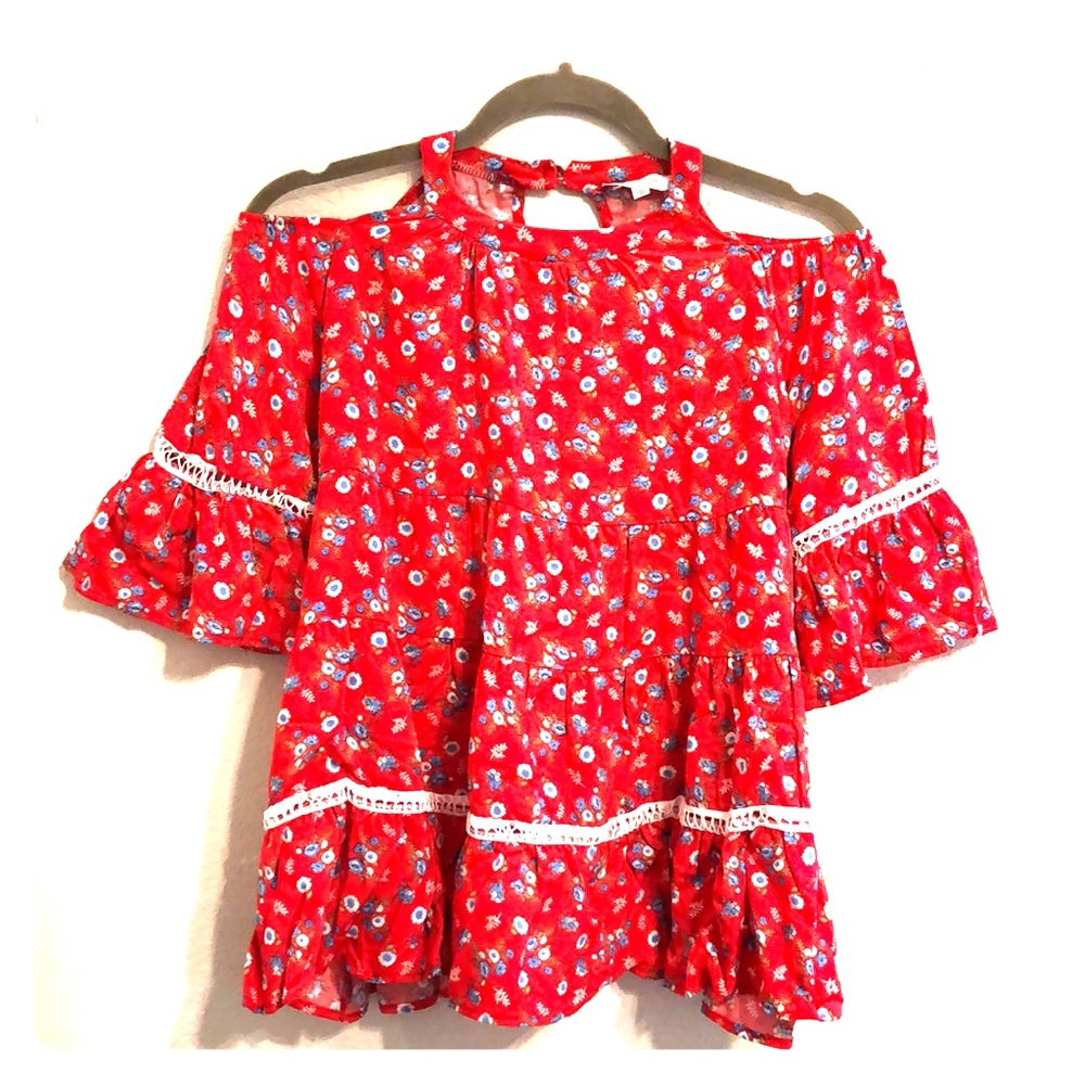 Youth- cold shoulder tunic